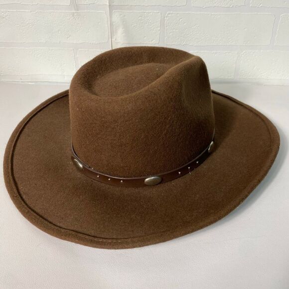 Minnetonka Wool Hat size M Brown Western Cowboy - Picture 1 of 10